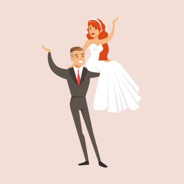 Koca omuz düğün parti mahallinde oturan karısı ile poz yeni evliler