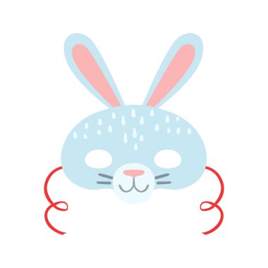 Beyaz tavşan hayvan kafa maskesi, çocuklar karnaval kılık kılık öğe