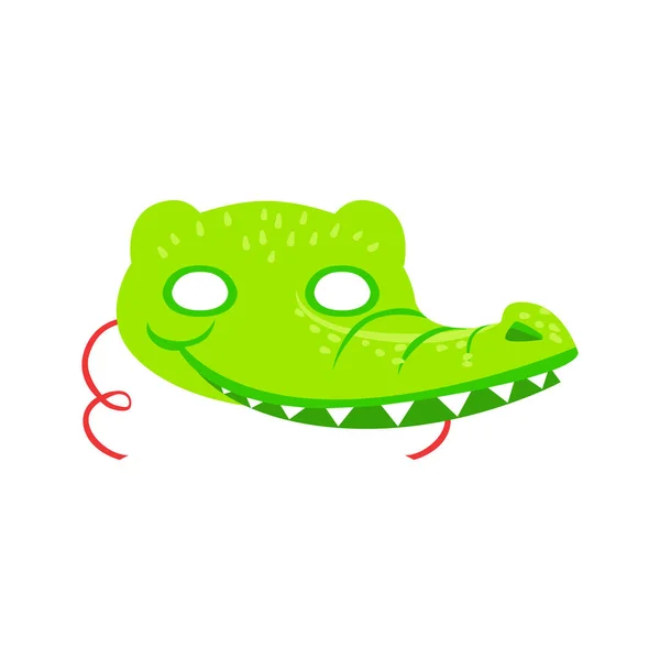 鳄鱼动物头面具，孩子嘉年华伪装服饰元素 — 图库矢量图片