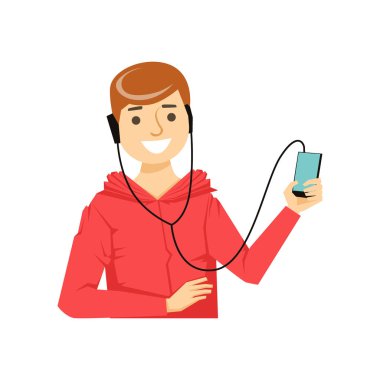 Adam Hoodie ile Hands-Free kulaklık Smartphone, cep telefonu dizide konuşan insanlar parçası takılı