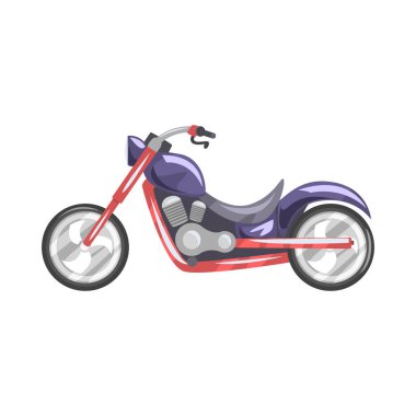Ağır Chopper motosiklet şık siyah ve turuncu tasarım, motorcu alt kültür öğesi