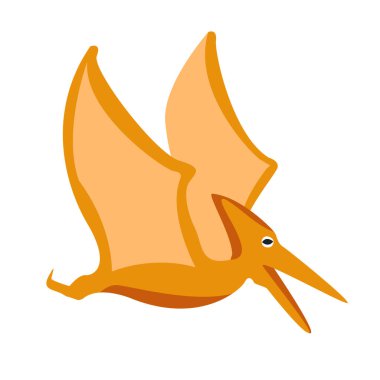 Pterodactyl dinozor Jurassic dönem, tarih öncesi soyu tükenmiş dev sürüngen çizgi film gerçekçi hayvan