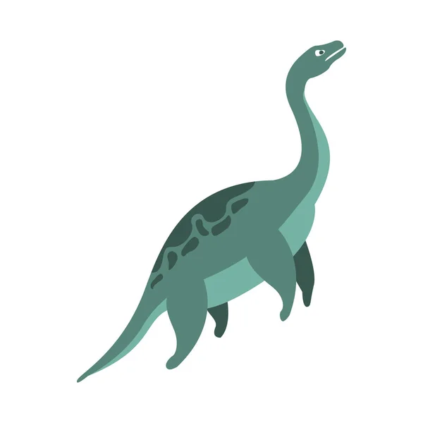 Elasmosaurus Aquatic dinosaurus van Jura periode, prehistorische uitgestorven reus Reptile Cartoon realistische dier — Stockvector