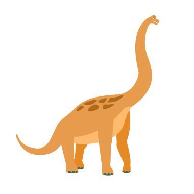 Brachiosaurus dinozor Jurassic dönem, tarih öncesi soyu tükenmiş dev sürüngen çizgi film gerçekçi hayvan