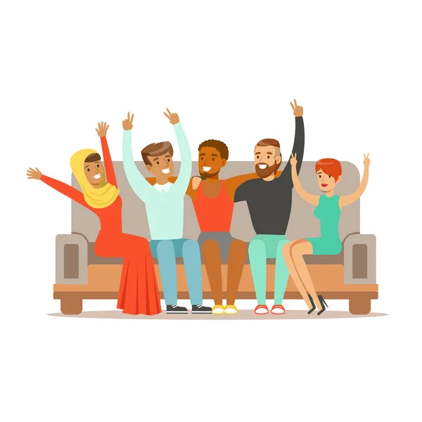 Download Friends sofa — Stock Vector © analizarte #9461903
