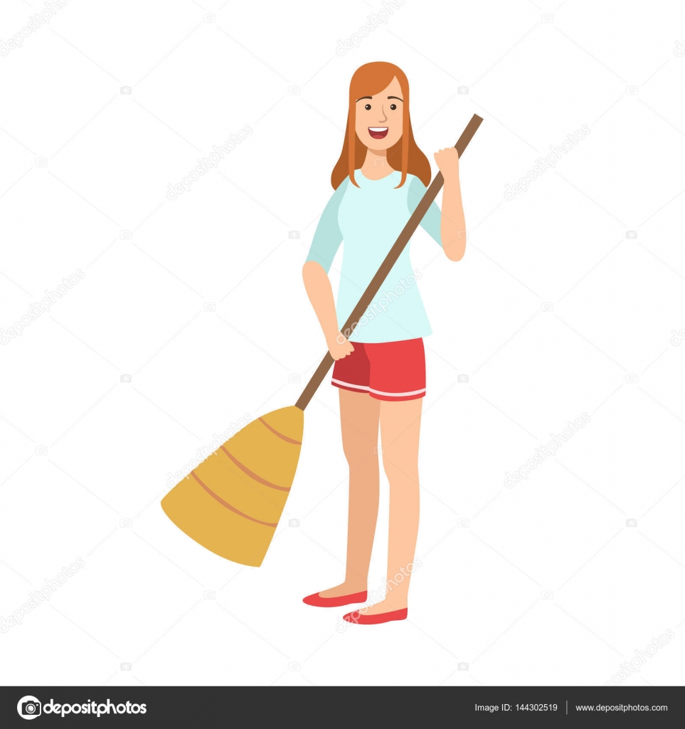 Resultado de imagen para personas barriendo y trapeando