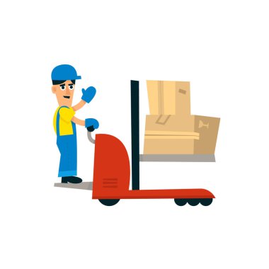 Çalışan işletim Forklift makine
