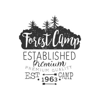 Premium orman kampı Vintage amblemi