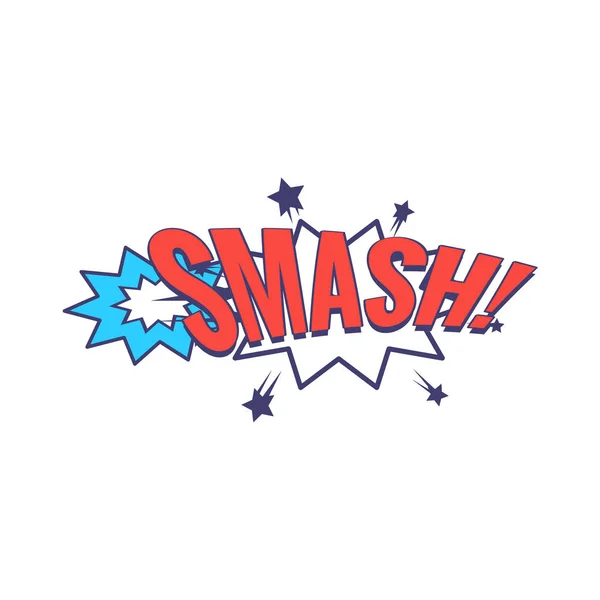 Smash Comic Speech Bubble — Stock Vector