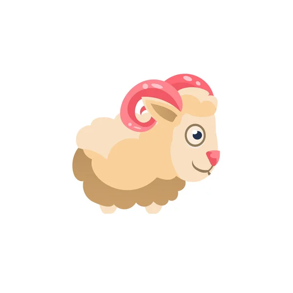 Ovce zjednodušené roztomilé ilustrace — Stockový vektor