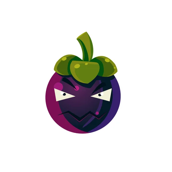 愤怒的激情水果表情符号 — 图库矢量图片