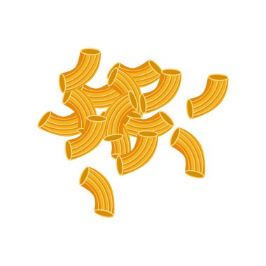 Kuru dirsek makarna makarna. Pişmemiş makarna, makarna, karikatür çizim