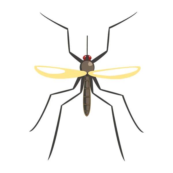 Mosquito insect colorful cartoon character — Stock Vector