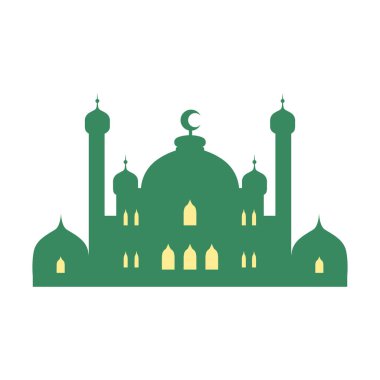 Cami ve Minare. Renkli vektör çizim