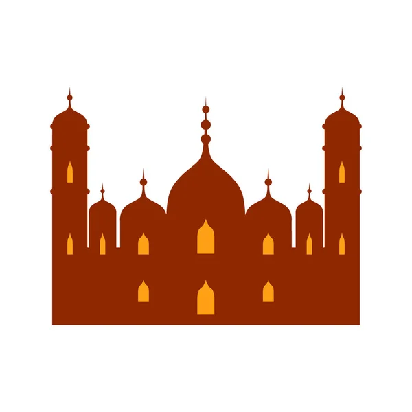 Mosquée islamique, illustration vectorielle colorée — Image vectorielle