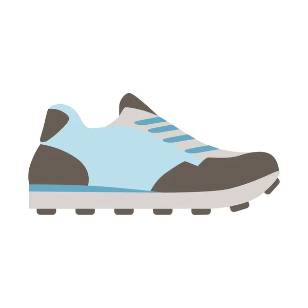 Modrá, Běžecká obuv, ploché ikony izolované obuv, boty obchod sortimentu zboží — Stockový vektor