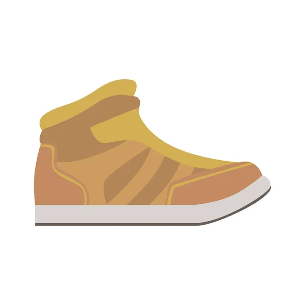 Läder hösten Sneaker sko, isolerad skor platta ikon, skor Store sortiment objekt — Stock vektor