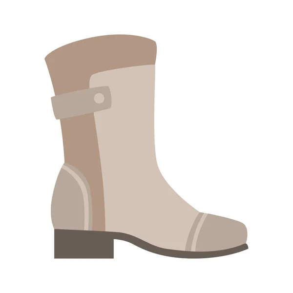 Grå Wellington, isolerad skor platta ikon, skor Store sortiment startenhet — Stock vektor