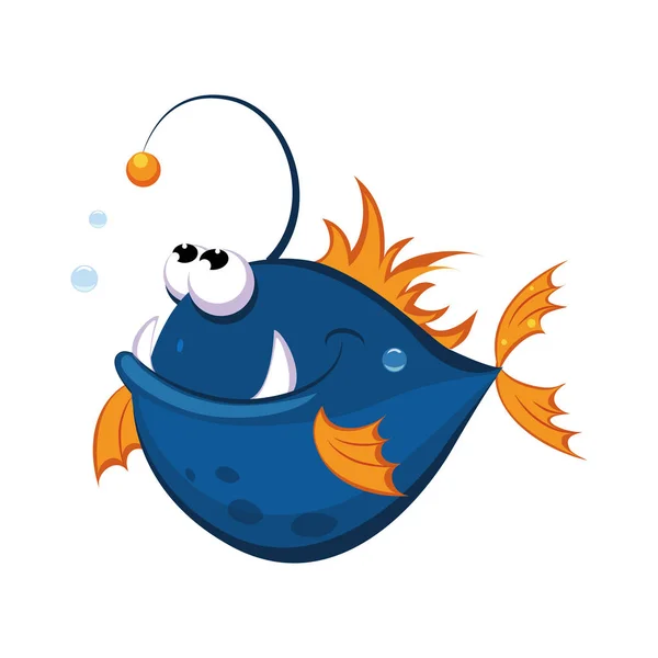Download Angler fish swimming — Stock Vector © AlexBannykh #113863970