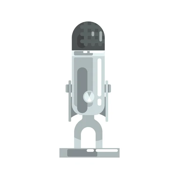 Dynamische studio microfoon. Kleurrijke cartoon vector illustratie — Stockvector