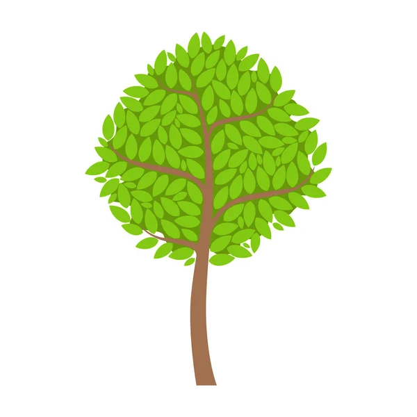 Αφηρημένη δέντρο, στοιχείο του τοπίου. Πολύχρωμο κινούμενα σχέδια διανυσματικά εικονογράφηση — Διανυσματικό Αρχείο