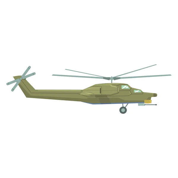 空軍ヘリコプターの操縦します。軍事産業技術ベクトル図 — ストックベクタ