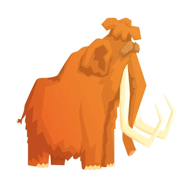 Mamut, memeli buz devri soyu tükenmiş hayvan, renkli vektör çizim — Stok Vektör