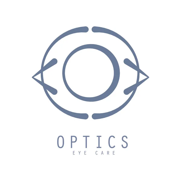 Optics logo symbol, oculist sign vector Illustration Stock Vector Image