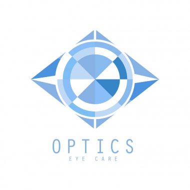 Optik logo sembol, illüstrasyon vektör