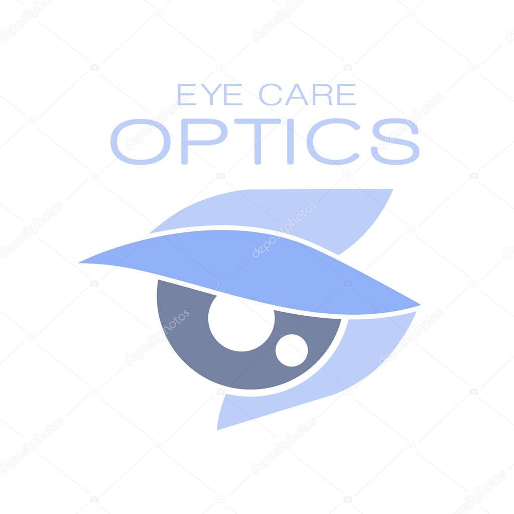 Optics eye care logo symbol, oculist sign vector Illustration