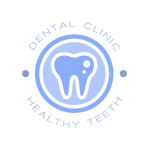 Clinica dentale simbolo del logo dei denti sani, illustrazione vettoriale — Vettoriale Stock