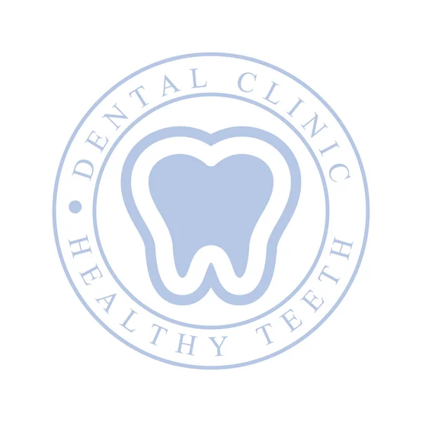 牙科诊所健康的牙齿标志符号矢量图 — 图库矢量图片