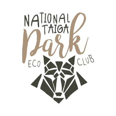 Milli Parkı, eco club tasarım şablonu, elle çizilmiş vektör çizim