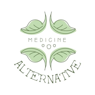 Alternatif Tıp logo simge vektör çizim