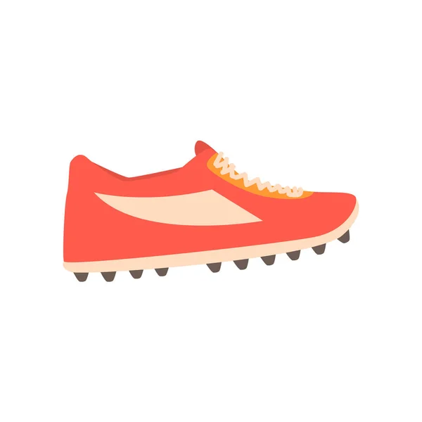 Röd spetsade fotboll sko tecknade vektor Illustration — Stock vektor