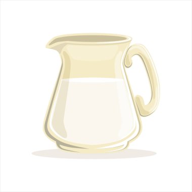 Süt cam sürahi vektör çizim