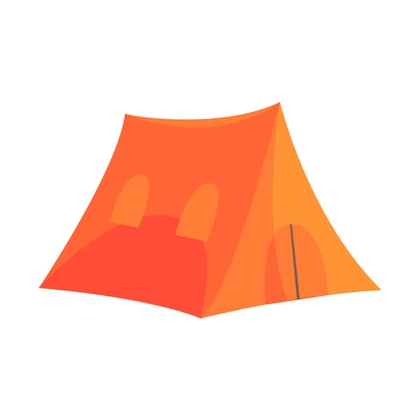 オレンジ色のテント観光設備ベクトル図 — ストックベクタ