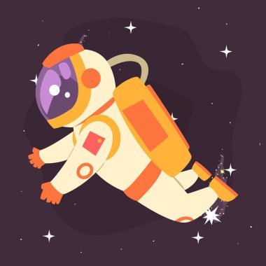 Astronot uzayda yüzüyor