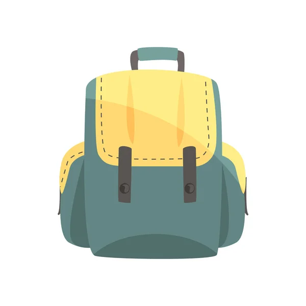 Mochila colorida, clásico estilo mochila vector Ilustración — Archivo Imágenes Vectoriales