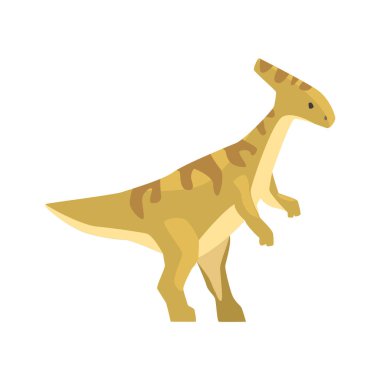 Çizgi film parazavrolofus karakteri, Jurassic dönem hayvan vektör çizim
