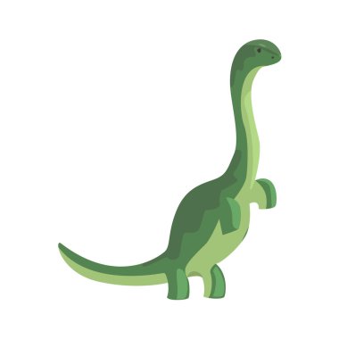 Yeşil gelmektedir, dinozor karakter, Jurassic dönem hayvan vektör çizim