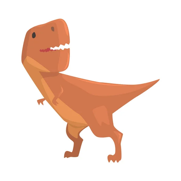 Personaje de dinosaurio de allosaurio de dibujos animados, vector animal del período jurásico Ilustración — Vector de stock