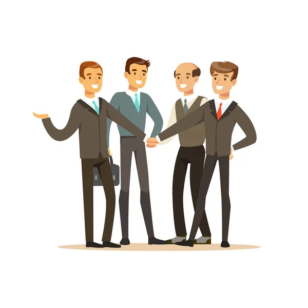 Gruppe von Geschäftsleuten trifft sich im Büro Vektor Illustration — Stockvektor