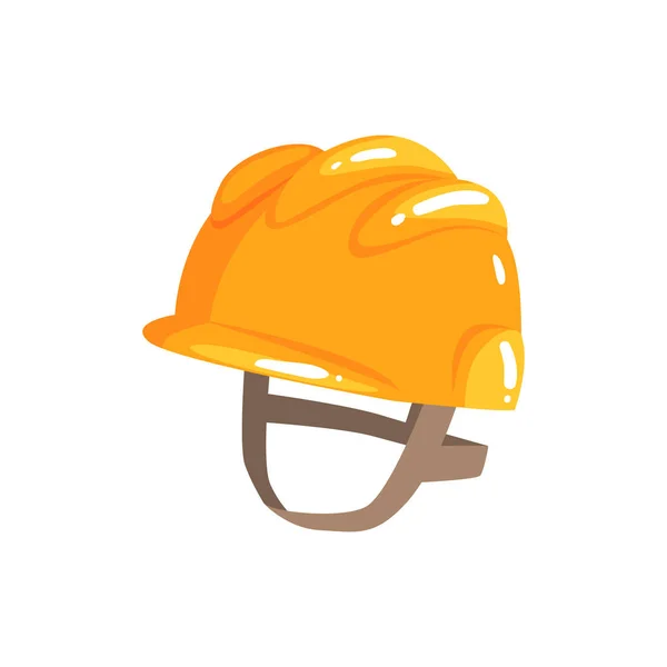 Orange safety hard hat cartoon vector Illustration — Stock Vector