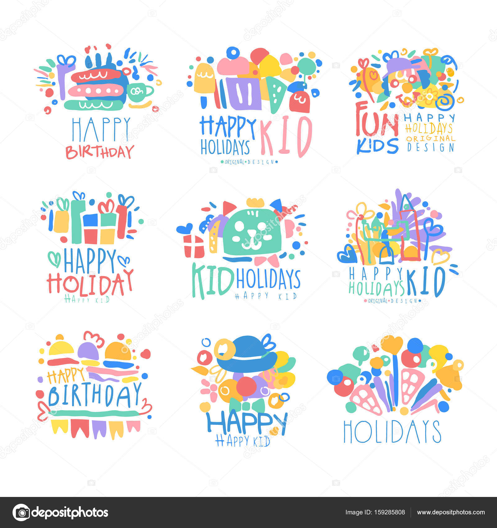 動物の画像について エレガントhappy Birthday 可愛いロゴ 手書き