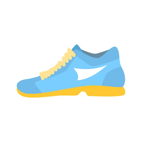 Blue and yellow sport shoes icon in flat style Stock Vector Image by ...