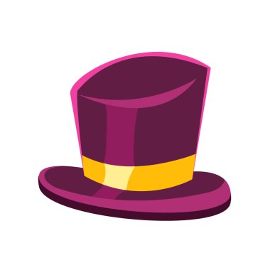 Mor beyefendi şapka vektör çizim