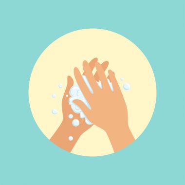 Yıkama eller sabun palm ile