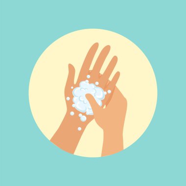 Yıkama eller illüstrasyon