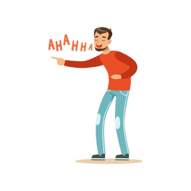 Sakallı adam gülüyor